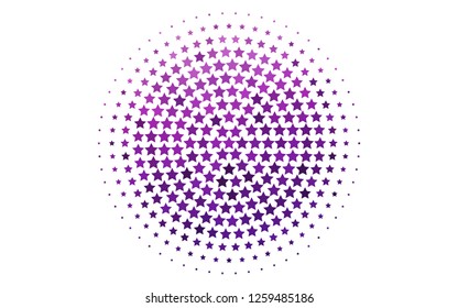 Light Purple vector template with sky stars. Blurred decorative design in simple style with stars. The pattern can be used for new year ad, booklets.