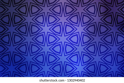 Light Purple vector template with sky stars. Modern geometrical abstract illustration with stars. Pattern for websites, landing pages.