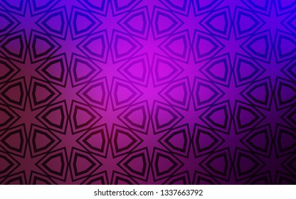 Light Purple vector template with sky stars. Decorative illustration with stars on abstract template. Template for sell phone backgrounds.