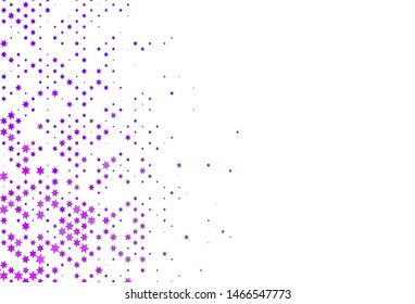 Light Purple vector template with sky stars. Decorative shining illustration with stars on abstract template. The template can be used as a background.