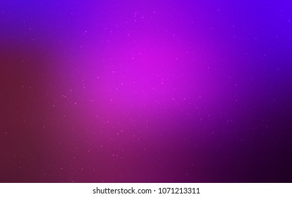 Light Purple vector template with space stars. Space stars on blurred abstract background with gradient. Best design for your ad, poster, banner.