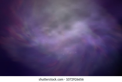 Light Purple vector template with space stars. Shining illustration with sky stars on abstract template. Smart design for your business advert.