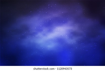 Light Purple vector template with space stars. Blurred decorative design in simple style with galaxy stars. Smart design for your business advert.