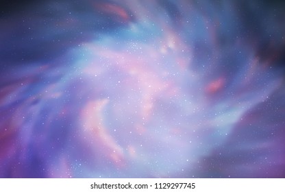 Light Purple vector template with space stars. Shining illustration with sky stars on abstract template. Pattern for astronomy websites.