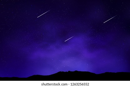 Light Purple vector template with space stars. Space stars on blurred abstract background with gradient. Best design for your ad, poster, banner.