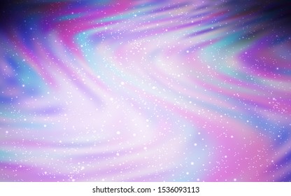 Light Purple vector template with space stars. Shining illustration with sky stars on abstract template. Smart design for your business advert.