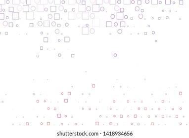 Light Purple vector template with spots, rectangles. Abstract illustration with colorful circles, rectangles. Design for posters, banners.