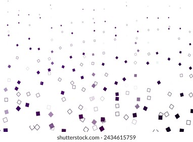 Plantilla de vector de púrpura claro con estilo cuadrado. Ilustración abstracta brillante con formas rectangulares. Diseño inteligente para su anuncio de negocios.