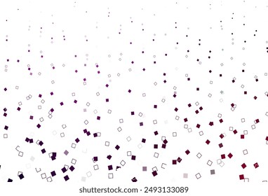 Hellviolette Vektorgrafik Vorlage mit quadratischem Stil. Schöne Illustration mit Rechtecken und Quadraten. Moderne Vorlage für Ihre Promotion.