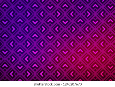 Light Purple vector template with sticks, squares. Colorful decorative design in simple style with lines, rhombuses. Pattern for ads, posters, banners.