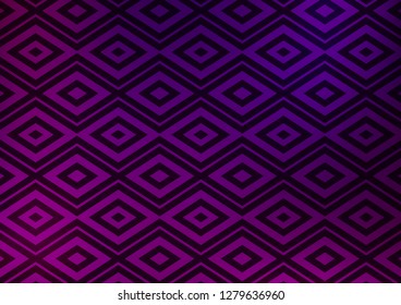 Light Purple vector template with sticks, squares. Glitter abstract illustration with colorful lines, rhombuses. Backdrop for TV commercials.