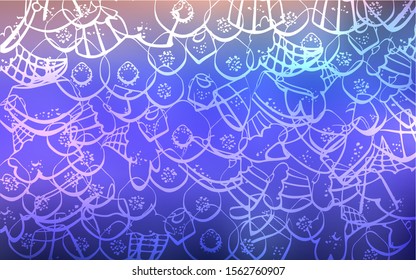 Light Purple vector template with sweet snacks. Decorative shining illustration with sweets on abstract template. Pattern for ad, booklets, leaflets of restaurants.