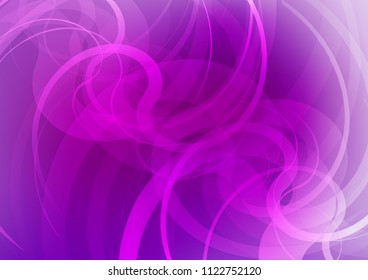 Light Purple vector template with swirl shapes. Blurred geometric sample with gradient bubbles.  New composition for your brand book.