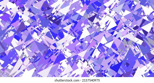 Plantilla de vector púrpura claro con formas triangulares. Magnífica ilustración abstracta con formas triangulares, formas. Patrón para promociones.