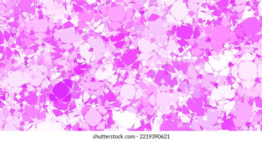 Light Purple vector template with triangle shapes. Smart abstract illustration with triangle forms in modern style. Landing pages material.