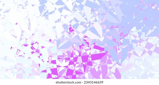 Plantilla de vector púrpura claro con formas triangulares. Ilustración abstracta inteligente con formas triangulares de estilo moderno. Una adición fácil a sus comerciales.