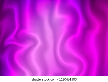 Light Purple vector template with wave shapes. Creative illustration in halftone marble style with gradient. The best blurred design for your business.