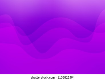 Light Purple vector template with wave shapes. Colorful illustration in abstract marble style with gradient. A completely new template for your business design.