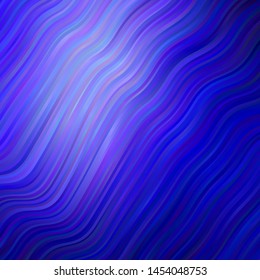 Light Purple vector template with wry lines. Illustration in halftone style with gradient curves. Pattern for websites, landing pages.