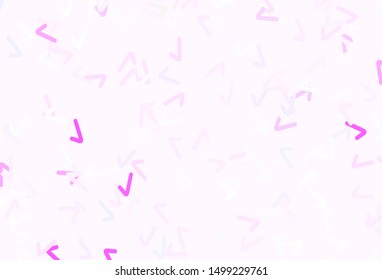Light Purple vector template with wry lines. A shining illustration, which consists of curved lines. Elegant pattern for a brand book.