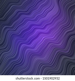 Light Purple vector template with wry lines. Abstract illustration with gradient bows. Best design for your ad, poster, banner.