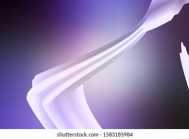 Light Purple vector template with wry lines. A shining illustration, which consists of curved lines. A completely new design for your business.