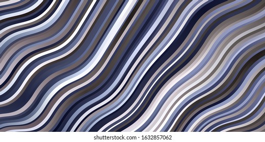 Light Purple vector template with wry lines. Colorful geometric sample with gradient curves.  Design for your business promotion.