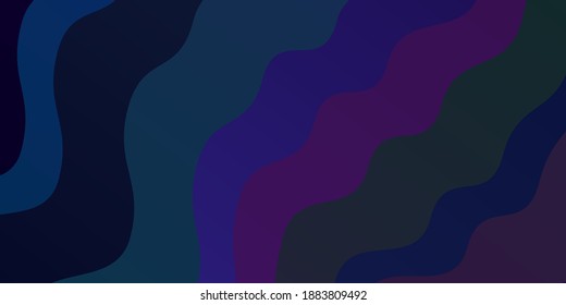 Light Purple vector template with wry lines. Colorful illustration in abstract style with bent lines. Pattern for booklets, leaflets.