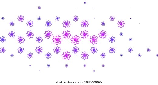 Light Purple vector template with wry lines. Abstract illustration with gradient bows. Pattern for business booklets, leaflets