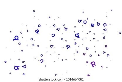 Light Purple vector texture with ABC characters. Modern geometrical illustration with ABC english symbols. Smart design for your business advert of university.