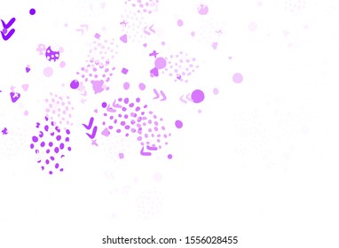 Light Purple vector texture with abstract forms. Modern abstract illustration with colorful random forms. Modern design for your business card.