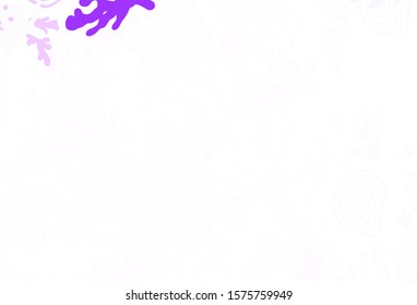 Light Purple vector texture with abstract forms. Colorful chaotic forms with gradient in modern style. Modern design for your business card.
