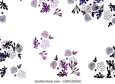 Light Purple vector texture with abstract forms. Decorative design in abstract style with random forms. Simple design for your web site.