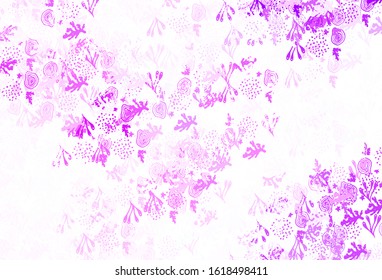 Light Purple vector texture with abstract forms. Decorative design in abstract style with random forms. Best smart design for your business.