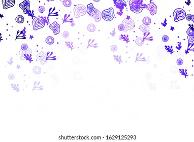 Light Purple vector texture with abstract forms. Colorful chaotic forms with gradient in modern style. Modern design for your business card.