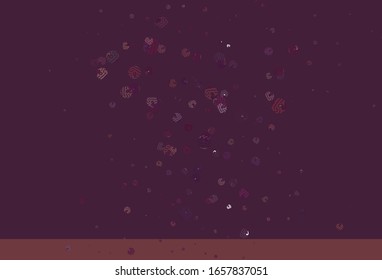 Light Purple vector texture with abstract forms. Illustration with colorful gradient shapes in abstract style. Elegant design for wallpapers.