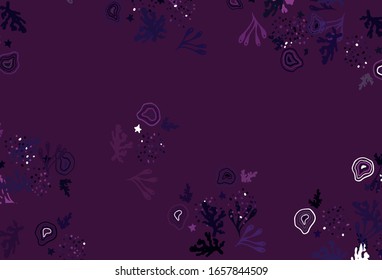 Light Purple vector texture with abstract forms. Decorative design in abstract style with random forms. Simple design for your web site.