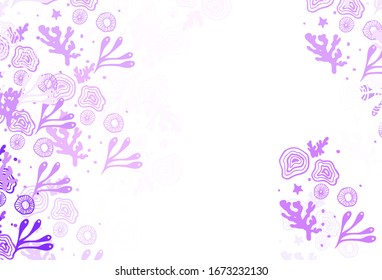 Light Purple vector texture with abstract forms. Simple colorful illustration with abstract gradient shapes. Simple design for your web site.