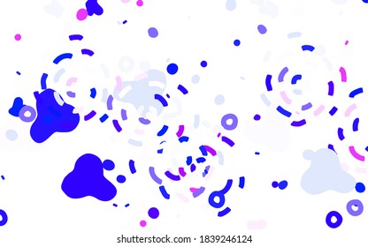 Light Purple vector texture with abstract forms. Modern abstract illustration with colorful random forms. Best smart design for your business.
