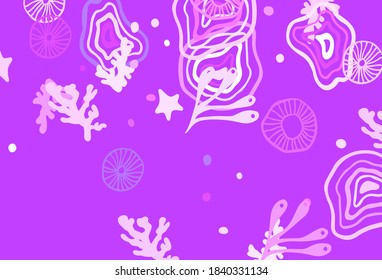 Light Purple vector texture with abstract forms. Modern abstract illustration with colorful random forms. Modern design for your business card.