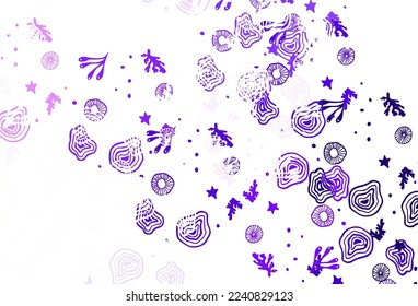 Textura vectorial púrpura clara con formas abstractas. Coloridas formas caóticas con gradiente de estilo moderno. Diseño moderno para su tarjeta de visita.