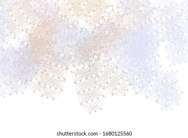 Light Purple vector texture with artificial intelligence concept. Shining illustration with AI shapes on abstract template. Design for depiction of cyber innovations.