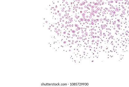 Light Purple vector texture with beautiful stars. Modern geometrical abstract illustration with stars. The pattern can be used for wrapping gifts.