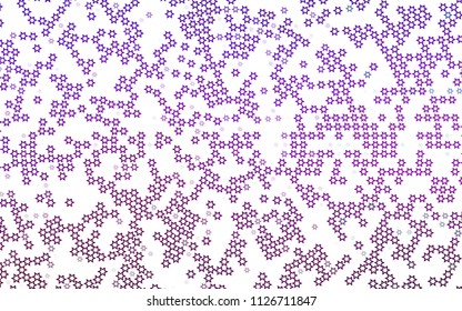 Light Purple vector texture with beautiful stars. Modern geometrical abstract illustration with stars. Smart design for your business advert.