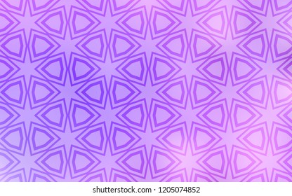 Light Purple vector texture with beautiful stars. Stars on blurred abstract background with gradient. Pattern for new year ad, booklets.