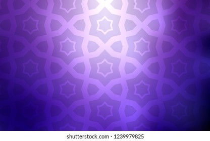 Light Purple vector texture with beautiful stars. Glitter abstract illustration with colored stars. Smart design for your business advert.