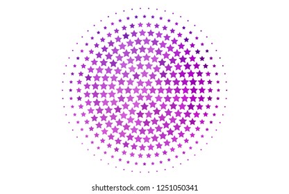 Light Purple vector texture with beautiful stars. Blurred decorative design in simple style with stars. The pattern can be used for wrapping gifts.