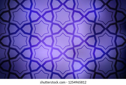 Light Purple vector texture with beautiful stars. Stars on blurred abstract background with gradient. Best design for your ad, poster, banner.