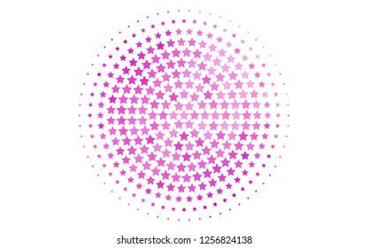 Light Purple vector texture with beautiful stars. Modern geometrical abstract illustration with stars. Smart design for your business advert.