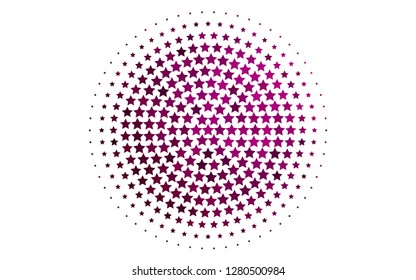 Light Purple vector texture with beautiful stars. Shining colored illustration with stars. Smart design for your business advert.